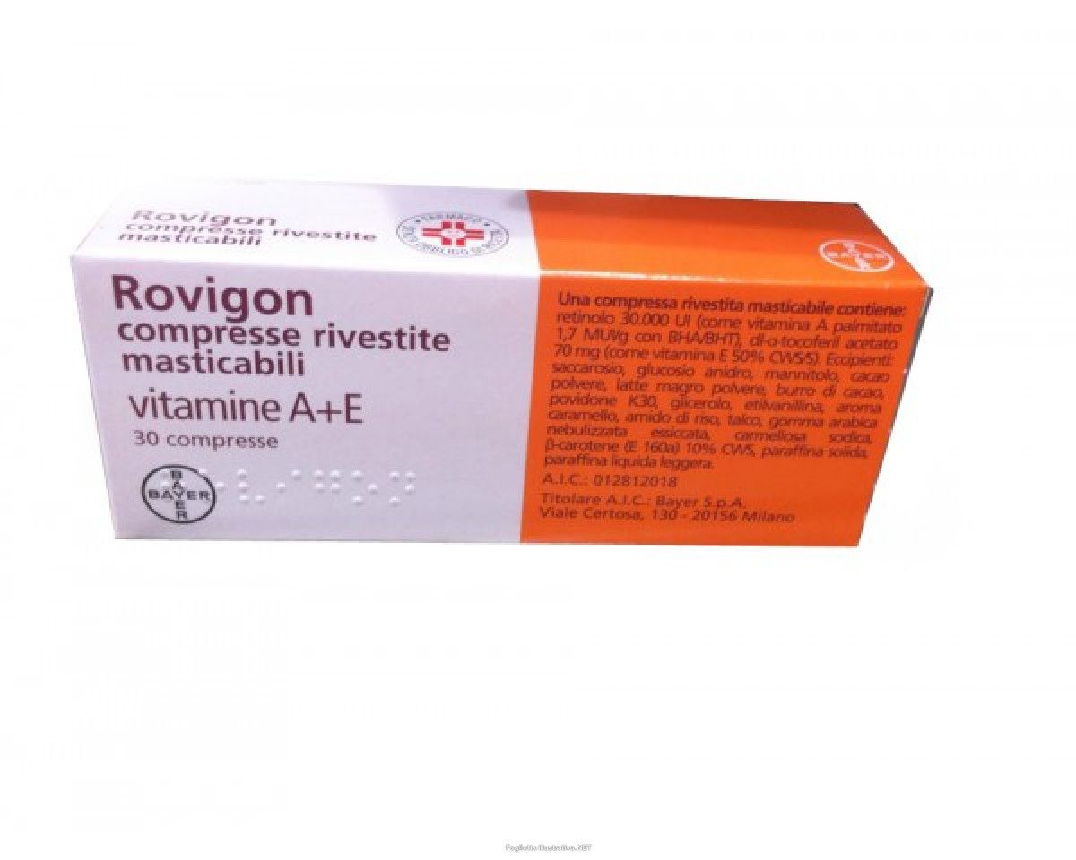 Rovigon Vitamina A+E 30 Compresse Masticabili
