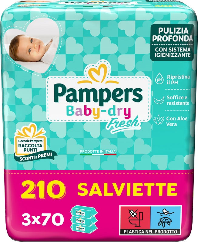 Pampers Baby-dry Fresh Formula Esclusiva 210 Salviette