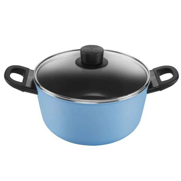 BALLARINI Casseruola con coperchio cm 24 Rivestimento in ceramica modello CAPRERA INDUCTION