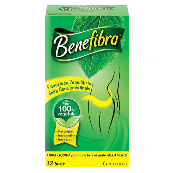 Benefibra Liquido Integratore Alimentare Flora Intestinale Gusto Mela Verde 12 Bustine
