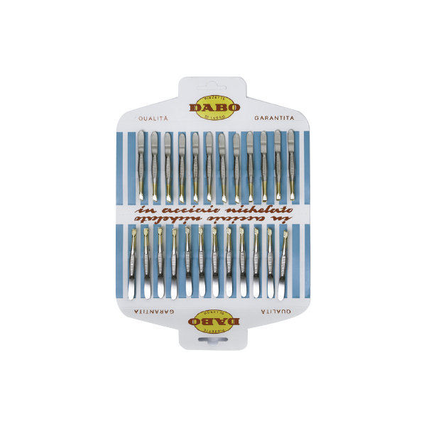 Pinzetta nichelata Solingen 78 mm Punta Dorata Assortita  display da 24 Pz