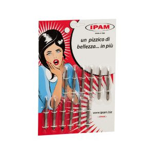 Pinzetta nichelata Solingen 90 mm Punta Piegata Assortita display da pz.12