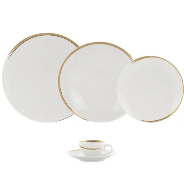 WEISSESTAL- Servizio completo piatti -Vintage Gold – Shiro