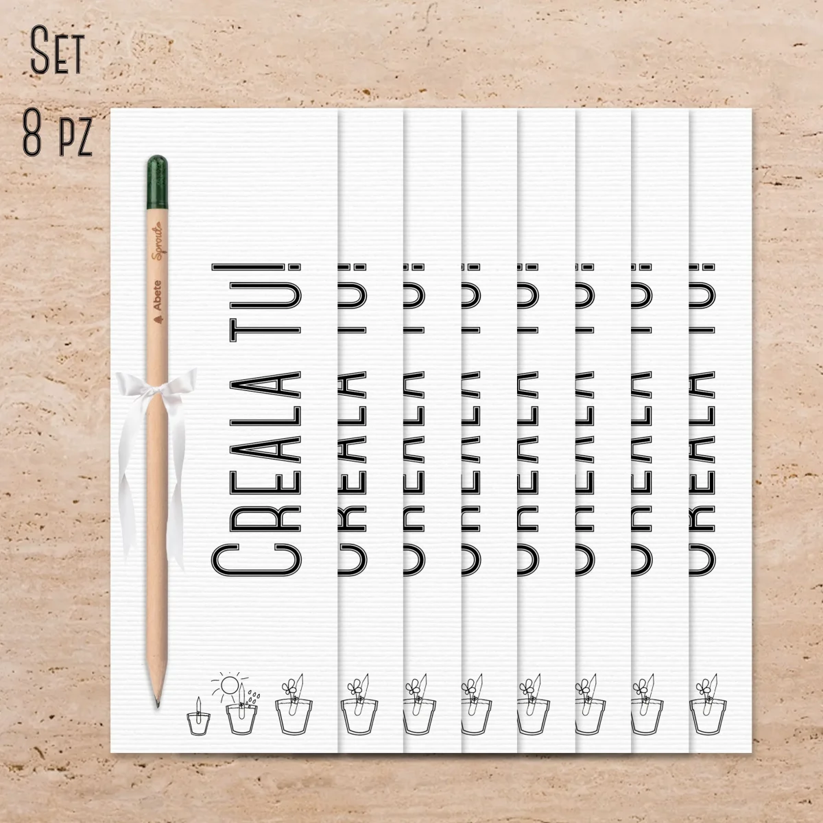 8 Bomboniere con matita piantabile Sprout – CREALA TU!