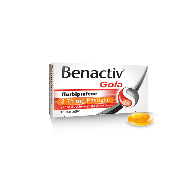 Benactiv Gola*16 Pastiglie Arancia Senza Zucchero