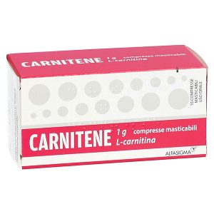Carnitene 1g L-Carnitina Trattamento Deficienze di Carnitina 10 Compresse Masticabili