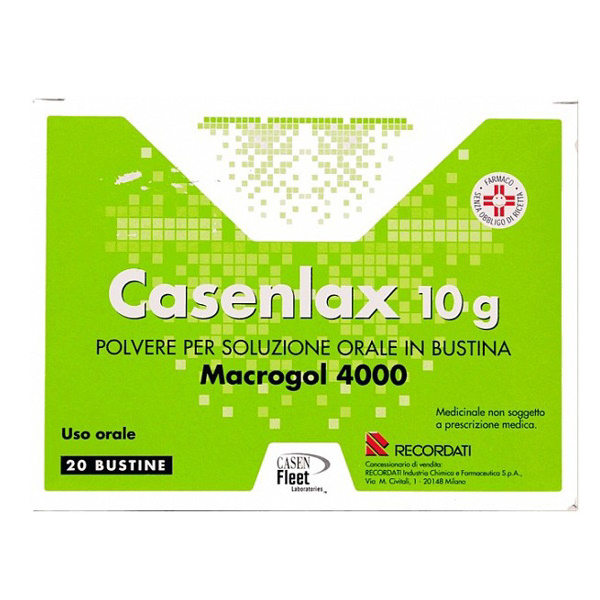 Casen Recordati Sl Casenlax 10 G Stipsi Polvere Per Soluzione Orale In Bustina 20 Bustine