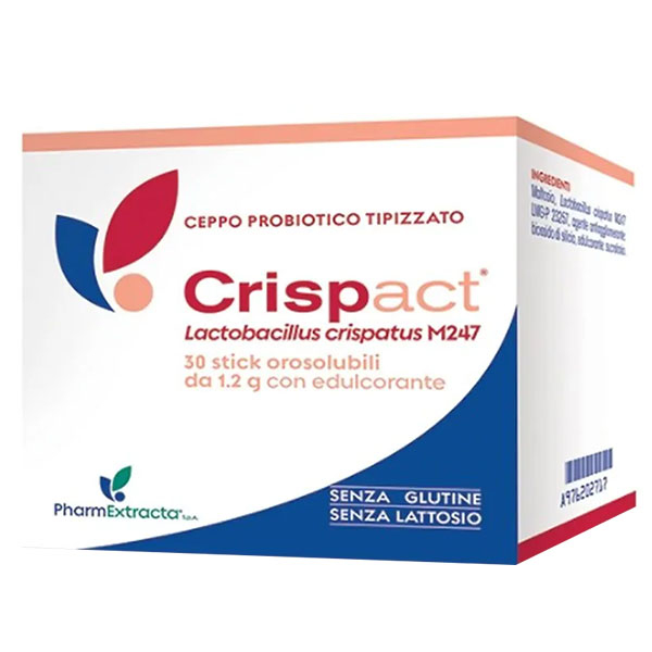 Crispact Integratore Alimentare Equilibrio Flora Intestinale 30 Stick Orosolubili