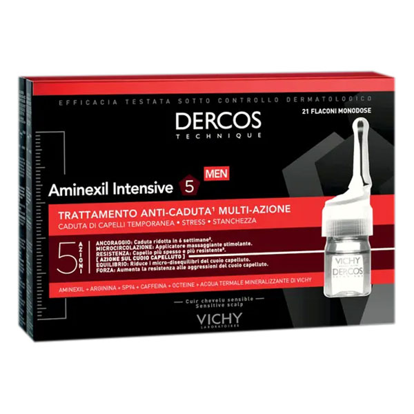Vichy Dercos Aminexil Intensive 5 Fiale Anticaduta Uomo 21 Fiale