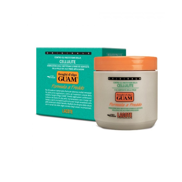 GUAM – FANGHI D’ALGA FORMULA A FREDDO VASO DA 500G – TRATTAMENTO RINFRESCANTE E DRENANTE