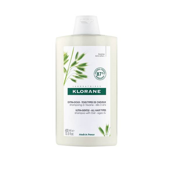 Klorane Shampoo Latte Avena Uso frequente per tutta la famiglia 400 Ml