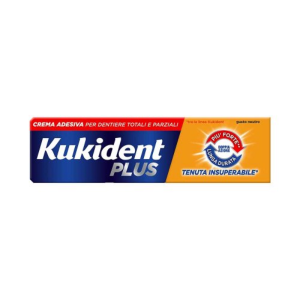 Kukident Plus Doppia Azione Crema Adesiva Per Dentiere 40 G
