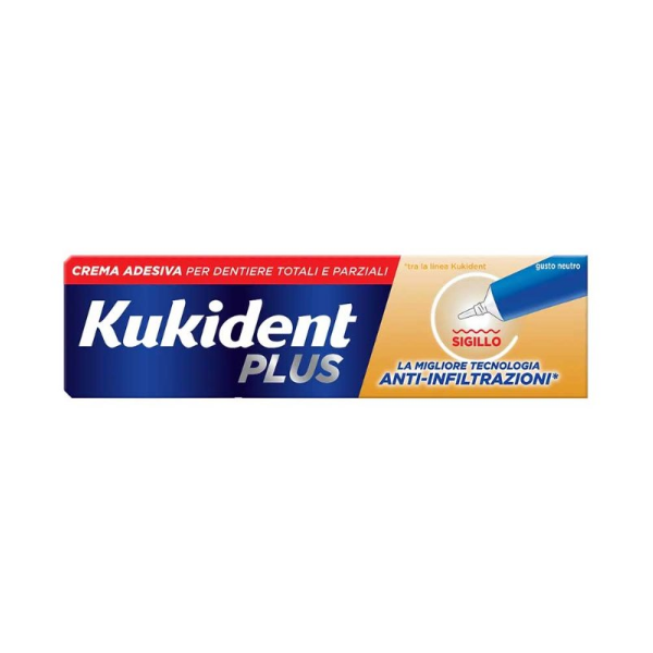 Kukident Plus Sigillo Crema Adesiva Per Dentiere 57 G