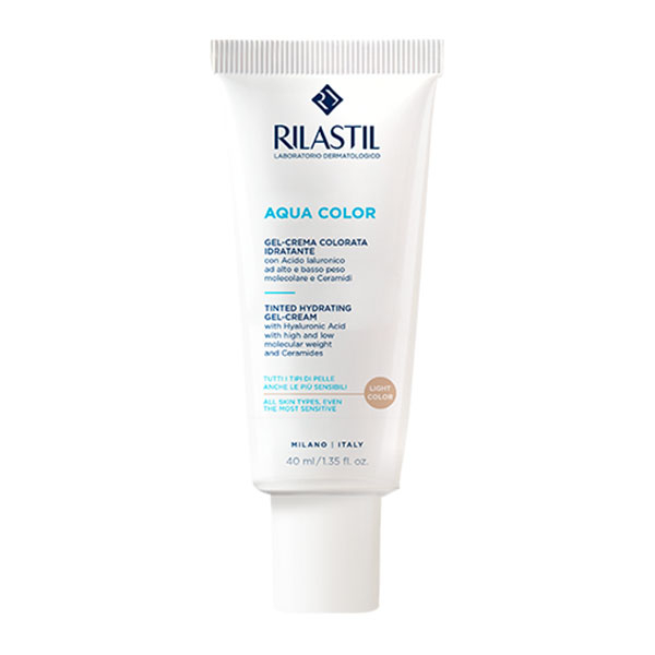 Rilastil Aqua Color Gel-Crema Colorata Light Idratante 40 Ml