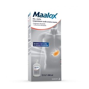 Maalox Os Sosp Flacone 250 Ml 4+3,5% Menta