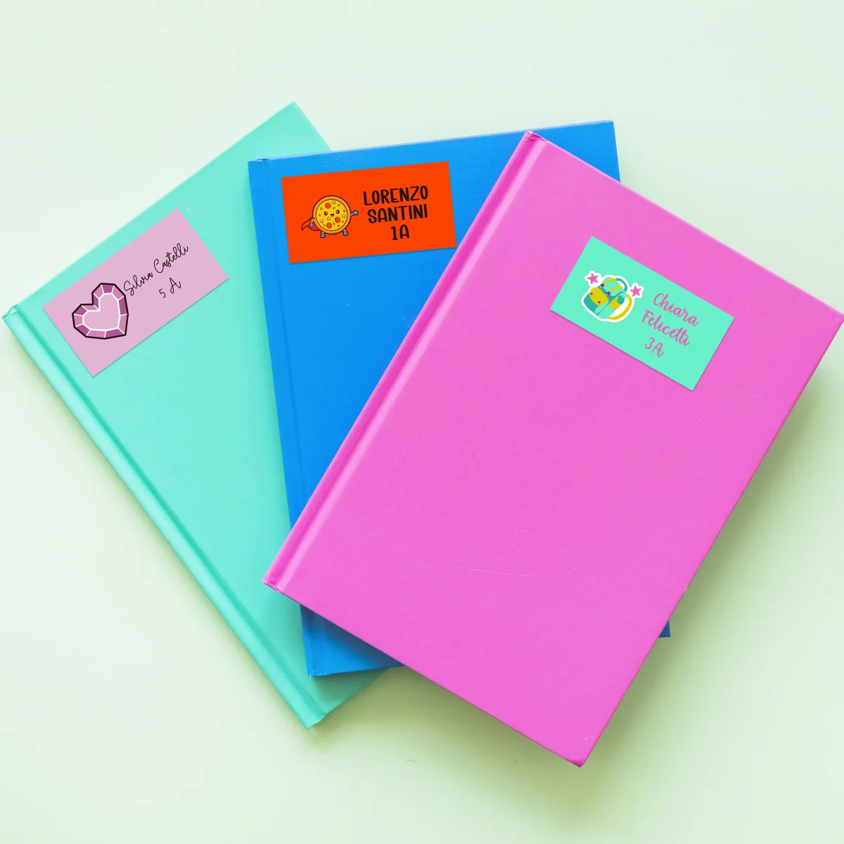 36 Etichette personalizzate per quaderni e libri