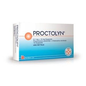 Proctolyn 0,1 mg + 10 mg Emorroidi E Ragadi 10 Supposte