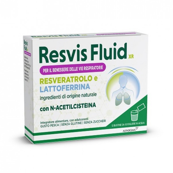Resvis Fluid XR Integratore Alimentare Per Il Benessere Delle Vie Respiratorie 12 Bustine 3,65 G