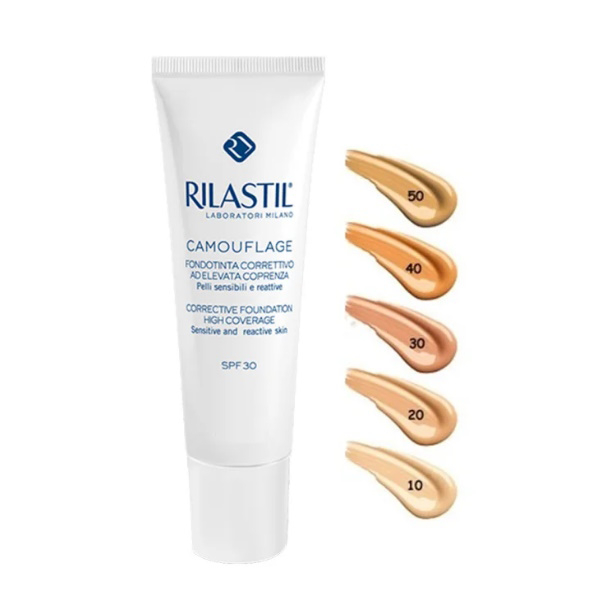 Rilastil Camouflage Fondotinta Correttivo Ad Elevata Coprenza Spf 30 N.10 Viso 30 Ml