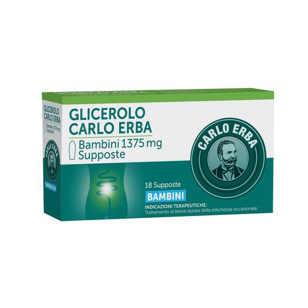 Glicerolo Carlo Erba Bambini 18 Supposte 1375mg