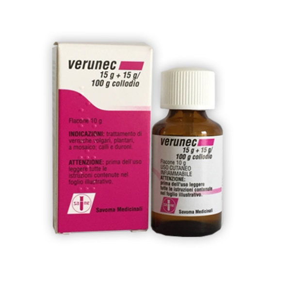 Savoma Medicinali SpA Verunec 15 G + 15 G/100 G Collodio 10 G