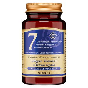 Solgar 7 Integratore Alimentare Dolori Articolari 30 Capsule Vegetali