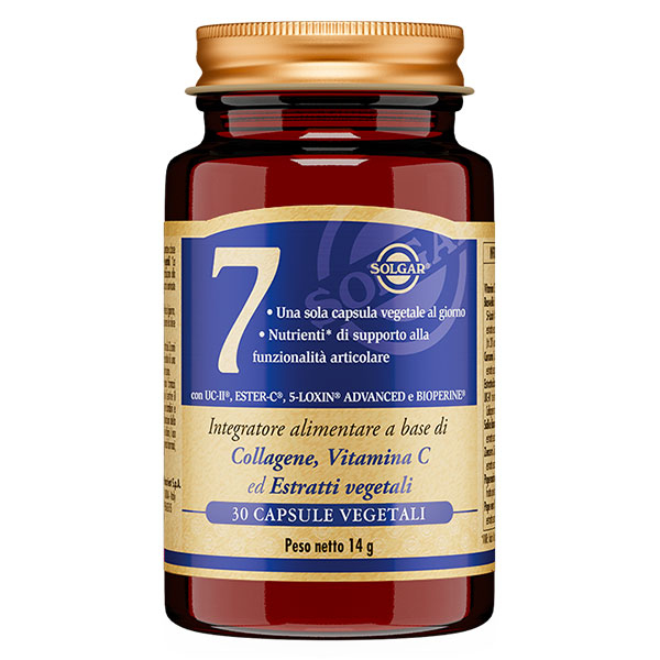 Solgar 7 Integratore Alimentare Dolori Articolari 30 Capsule Vegetali
