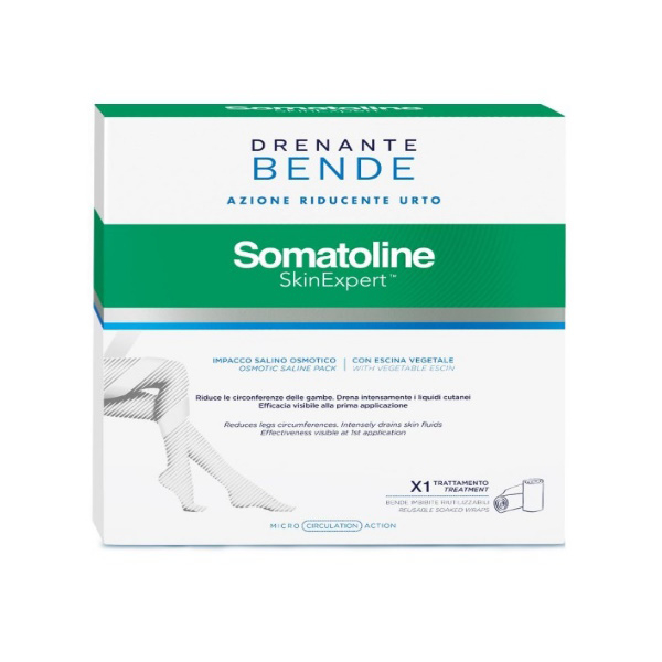 Somatoline SkinExpert Drenante Bende Azione Riducente Urto Kit Ricarica