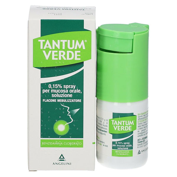 Tantum Verde Spray 0,15% Soluzione da Nebulizzare Mal di Gola Adulti Bambini 30 Ml