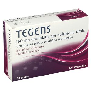 Tegens 160 Mg Integratore Alimentare Insufficienza Venosa 20 Capsule Rigide