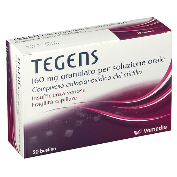 Tegens 160 Mg Integratore Alimentare Insufficienza Venosa 20 Capsule Rigide