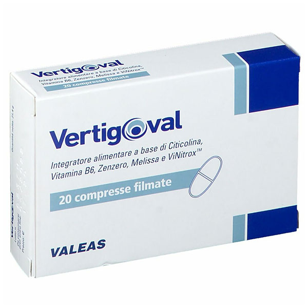 Vertigoval Integratore Alimentare Disturbo Equilibrio e Vertigini 20 Compresse