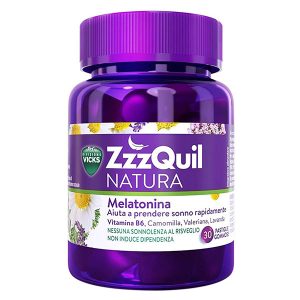 ZzzQuil Natura Integratore Alimentare Sonno con Melatonina 30 Pastiglie Gommose